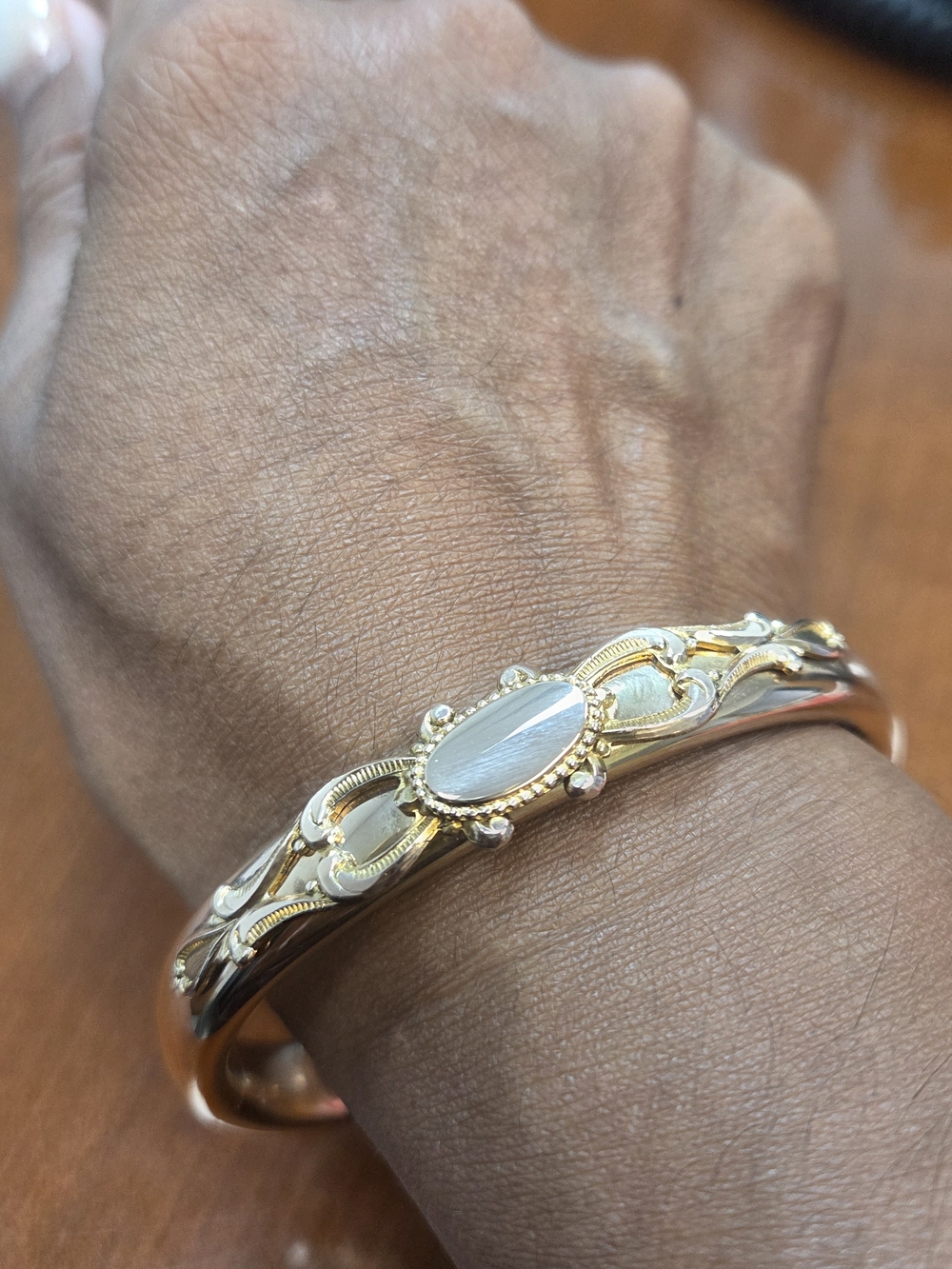 Antique Victorian FMCO Gold Filled Hinged Bangle Bracelet — Finberg Mfg. Co.